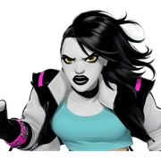 edgy girl fashion portrait sticker