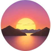 sunset sticker