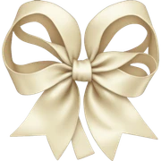 Cream bow sticker