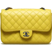 Chanel classic flap bag yellow  sticker