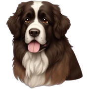 brown landseer newfoundland sticker