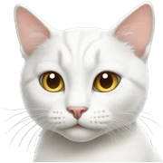 white cat sticker