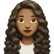 A young woman with light brown skin, very long black wavy long hair  sticker