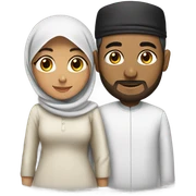 A muslim couple  sticker
