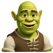 Shrek blowing a kiss sticker