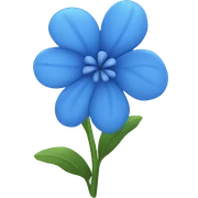 blue flowers sticker