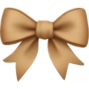 Light Brown bow  sticker