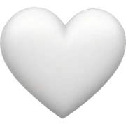 White heart sticker