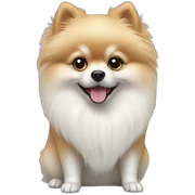 White pomeranian sticker