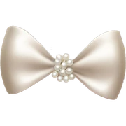 Bow with pearl sticker