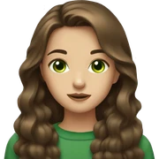 a girl with brown hair and big mesmerising green eyes  sticker