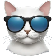 Cat with sunglasses sticker