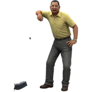 old man in yellow shirt sticker