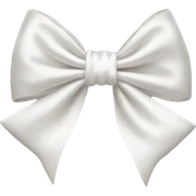white satin bow sticker