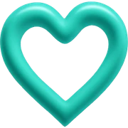 Turquoise heart sticker