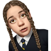 realistic schoolgirl parody portrait sticker