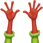 grinch hands sticker