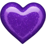 Purple glitter heart sticker
