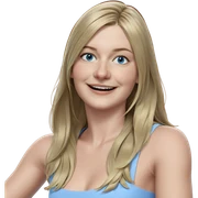 blonde girl in blue dress sticker