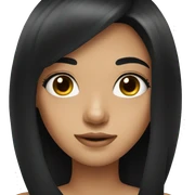 Cute girl with black hair sticker