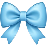baby blue bow sticker