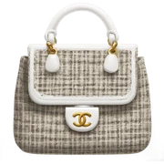 Tweed white chanel bag  sticker
