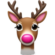 Rudolph with pink nose  sticker