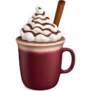 Burgundy cup of hot chocolate  sticker