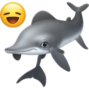 Dolfijn met konijn sticker