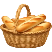 Basket of baguettes sticker