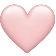 Pale pink heart emoji sticker