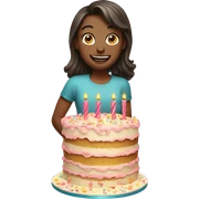 Birthday cake sticker