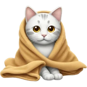 Cat with  blanket sticker