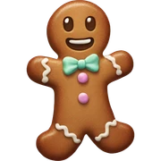 Pastel gingerbread man sticker