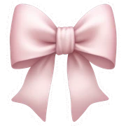 Pale Pink bow sticker