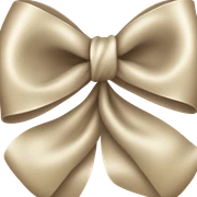 Beige bow sticker