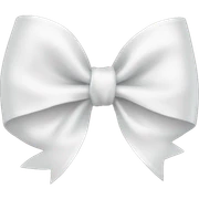 White bow sticker