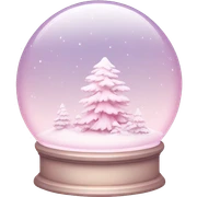 Pastel pink snow globe sticker