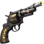 Gun with sparkles  sticker