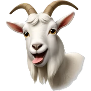 Goat showing tongue sticker
