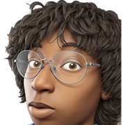 brown haired boy with glasses sticker