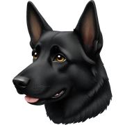 Black German shepherd sticker
