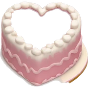 Light Pink heart birthday cake sticker