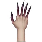 skinny vampire hands with long claws sticker
