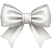 white satin bow sticker