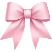 light pink ribbon bow sticker