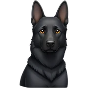 Black German shepherd sticker
