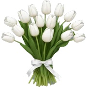 white tulip bouquet  sticker