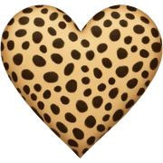 Cheetah print heart sticker