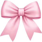 light pink ribbon bow sticker